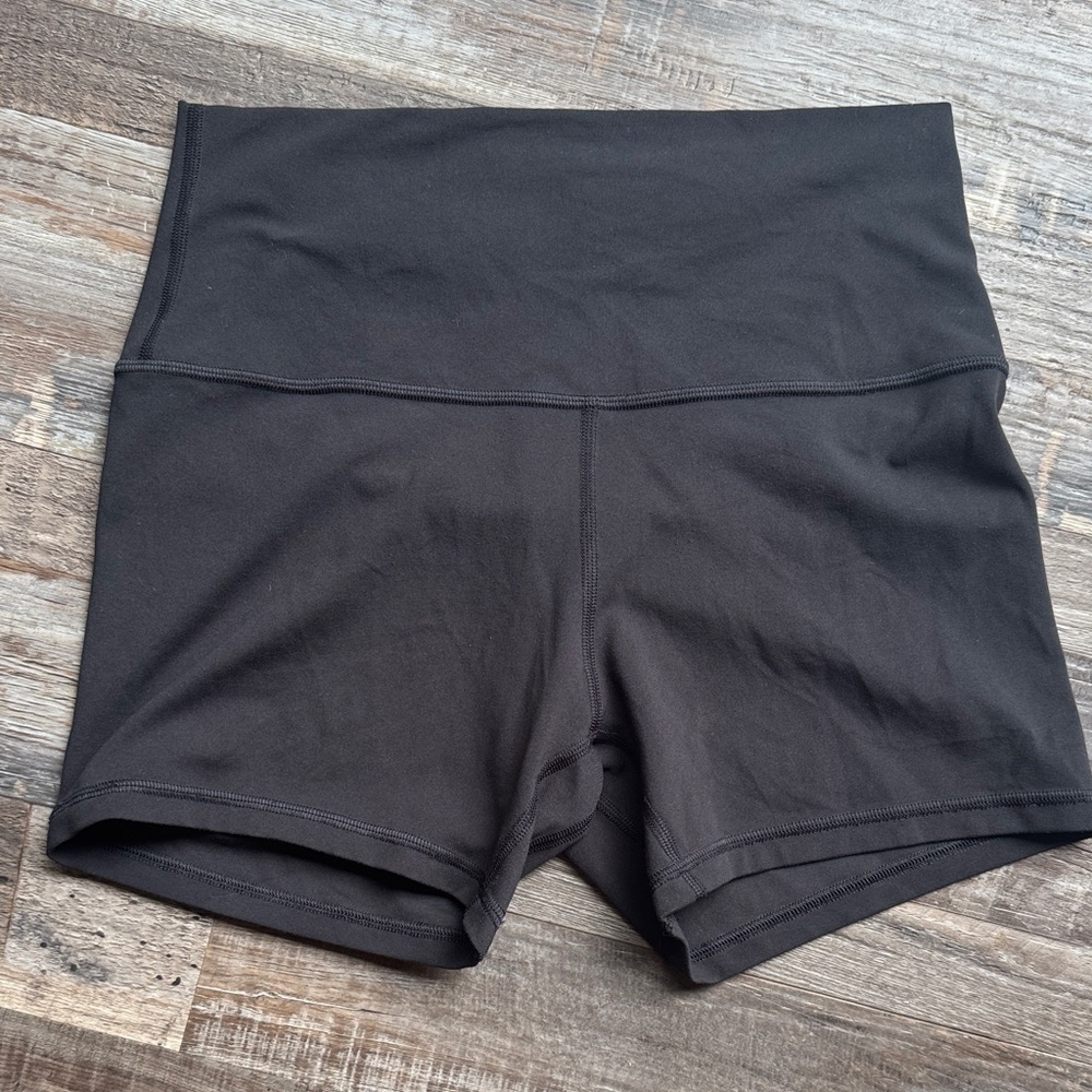 lululemon athletica High Waist Black Shorts 4 inch